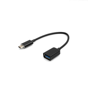 System-S USB Type C 3.1 zu USB 2.0A Female Host Adapter OTG On the Go Host Kabel 17,5cm in Schwarz