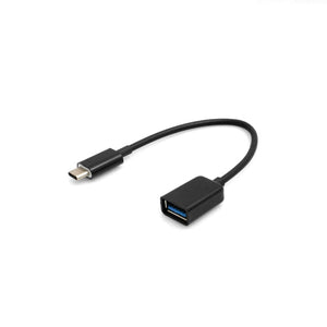 System-S USB Type C 3.1 zu USB 2.0A Female Host OTG On the Go Host Kabel 17,5cm in Schwarz