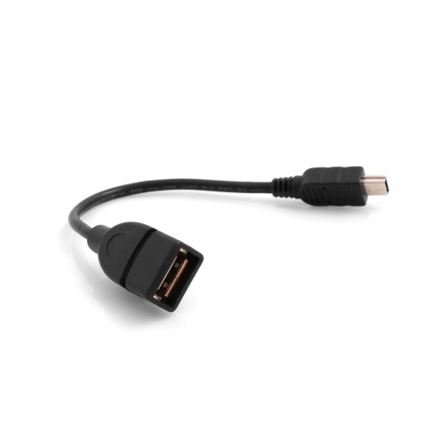 System-S Mini USB male to USB A 2.0 female data charging cable adapter cable extension 10 cm