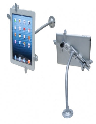 Supporto per showroom con montaggio a tavolo, antifurto, con serratura, a collo di cigno, con blocco di sicurezza per Tablet PC da 10"-12,6" pollici