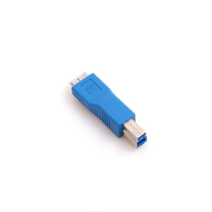 Adaptateur System-S USB 3.0 type B mâle vers micro B mâle en bleu