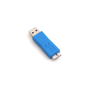 System-S Micro USB B 3.0 (male) to USB 3.0 A (male) adapter cable in blue