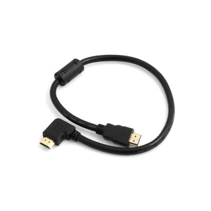 System-S HDMI male zu HDMI male 90 grad rechts gewinkelt Winkel Adapter Kabel 50cm