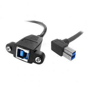 Cable de extensión de cable adaptador de enchufe integrado System-S USB 3.0 tipo B (macho) a USB 3.0 tipo B (hembra)