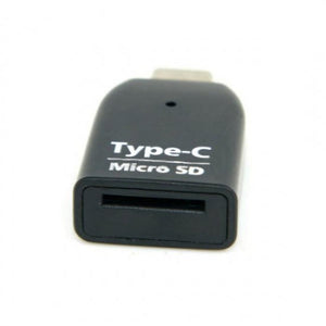 System-S Adapter USB 3.1 Typ C  für microSD / SDHC / SDXC / T-Flash Karten Leser Card Reader Mini Kartenlesegerät in Schwarz
