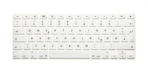 System-S Protector de Teclado de Silicona Cubierta de Teclado Protector de Cubierta de Teclado Alemán QWERTZ para MacBook Pro 13" 15" 17" iMac MacBook Air 13" Color: Plata