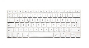 System-S Protection de clavier en silicone pour clavier QWERTZ allemand pour MacBook Pro 13" 15" 17" iMac MacBook Air 13" en blanc