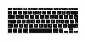 System-S Silikon Tastaturschutz Tastaturabdeckung QWERTZ Deutsche Tastatur Abdeckung Schutz für MacBook Pro 13" 15" 17" iMac MacBook Air 13" in Schwarz