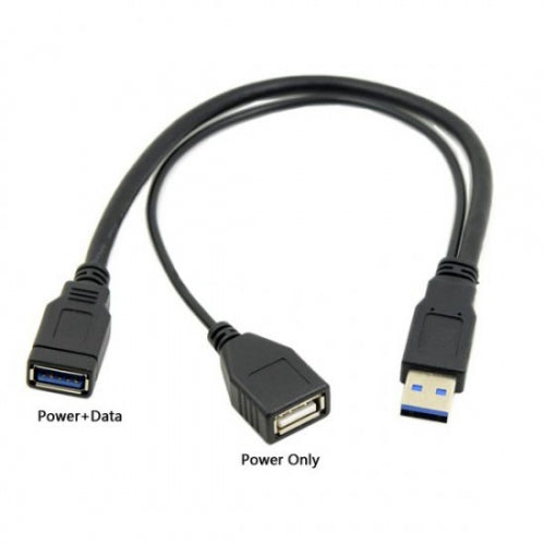 Cable para disco duro HDD System-S USB 3.0 tipo A macho a USB 3.0 tipo A hembra con alimentación adicional Cable USB 2.0 tipo A hembra Y