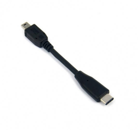 System-S USB Tipo C 3.1 a Mini USB Host Adapter OTG On the Go Host Cable 10 cm en Negro