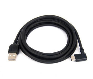 System-S USB 3.1 Tipo C Conector en ángulo recto de 90° a USB 2.0 A Cable de datos Cable de carga Cable adaptador 140 cm en negro