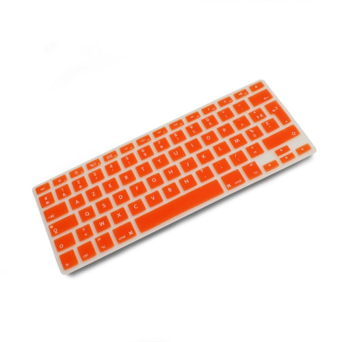 System-S Protection de clavier en silicone pour clavier AZERTY français pour MacBook Pro 13 pouces 15 pouces 17 pouces iMac MacBook Air 13 pouces en orange