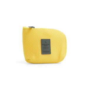 System-S Sac de protection universel pour écouteurs, câbles de chargement et smartphones, housse de protection, sac de rangement en jaune