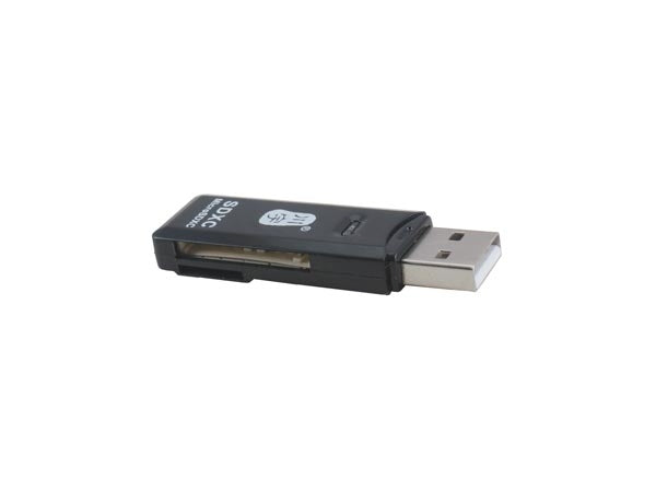 System-S USB A adapter stick for SD micro SD card reader card reader card reader in black