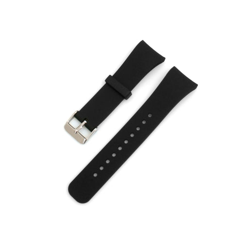 Bracelet de rechange en silicone SYSTEM-S d'environ 19 cm pour Samsung Galaxy Gear Fit 2 SM-R360 en noir