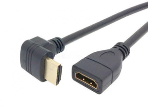 SYSTEM-S Spina angolare HDMI angolata a 90° verso il basso rispetto al cavo di ingresso HDMI da 50 cm