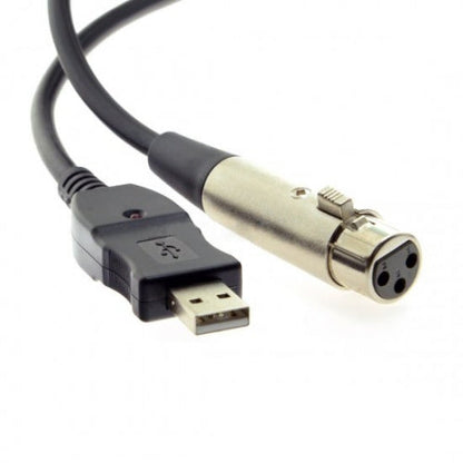 Adaptador de cable de enlace de micrófono USB A (macho) a XLR de 3 pines (hembra) SYSTEM-S