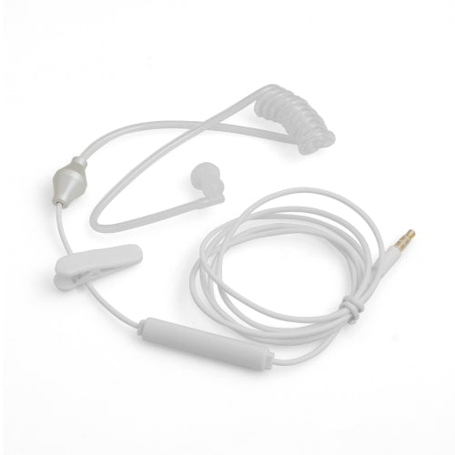 SYSTEM-S One Ear Anti-Radiation Anti-Radiation Headset Headphones with Sound Tube White