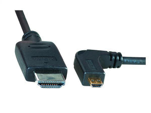 SYSTEM-S 90° grad gewinkelt Micro HDMI to Standard HDMI Kabel 1,5 m