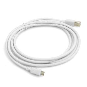 Adaptateur de câble System-S Micro USB 2.0, câble de données et câble de chargement en blanc 140 cm