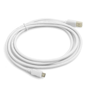 Adaptateur de câble System-S Micro USB 2.0, câble de données et câble de chargement en blanc 100 cm