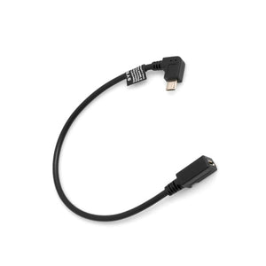 SYSTEM-S Micro USB 90° left angled plug to Micro USB socket data cable charging cable approx. 27cm adapter cable extension