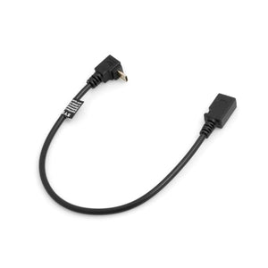 SYSTEM-S Micro USB 90° downward angle cable to Micro USB adapter cable extension 27 cm