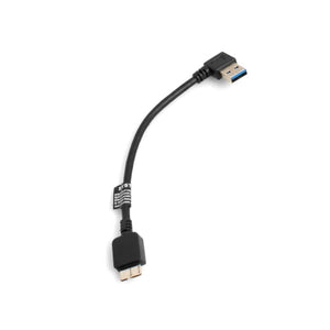 SYSTEM-S Micro USB 3.0 to USB 3.0 Type A 90° angled cable data cable charging cable 17 cm