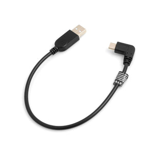 SYSTEM-S USB 3.1 Typ C 90° gewinkelt Winkelstecker zu USB 2.0 A Datenkabel Ladekabel Adapter Kabel 27 cm