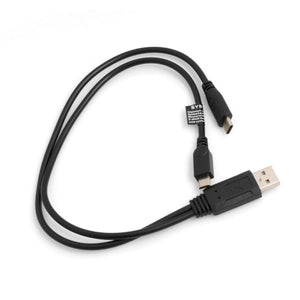 SYSTEM-S OTG Host Kabel 3 in 1 USB 2.0 Typ A (male) zu USB 3.1 Typ C (male) und Micro USB (male) Datenkabel Y-Kabel 39 cm