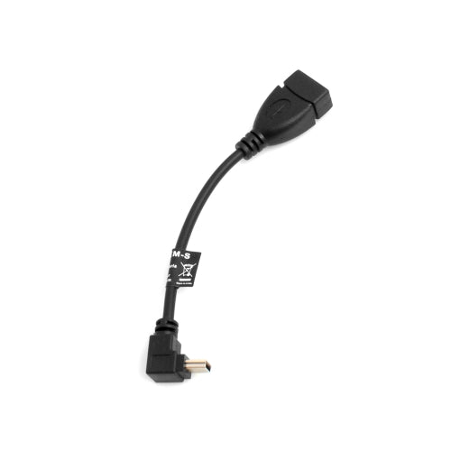 SYSTEM-S Mini USB (male) aufwärts Winkel USB-On-The-Go Host Kabel auf USB Typ A (female) Adapter Kabel 13,5 cm