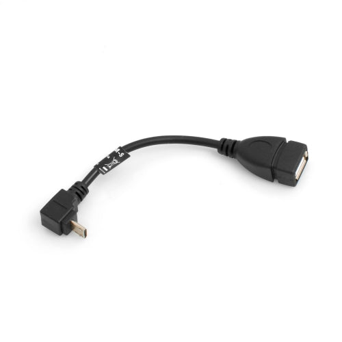 SYSTEM-S Micro USB OTG On The Go Host 90° degree upward angle cable to USB Type A female adapter cable 13 cm