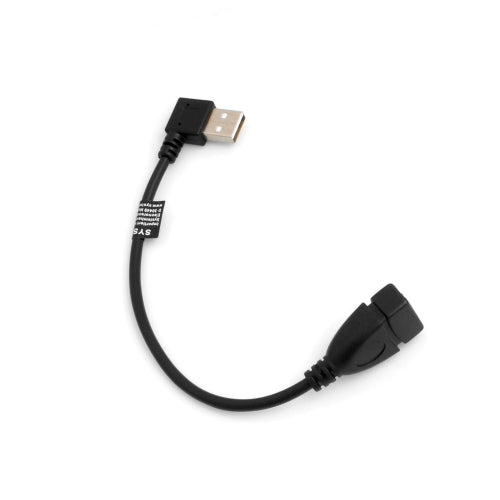 USB Kabel 2.0 Typ A (male) 90° Grad rechts gewinkelt auf USB 2.0 Typ A (female)   21 cm