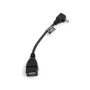 SYSTEM-S OTG Micro USB (male) 90° Grad abwärts Winkel Kabel auf USB Typ A (female) Adapter Kabel 13 cm mit OTG Funktion