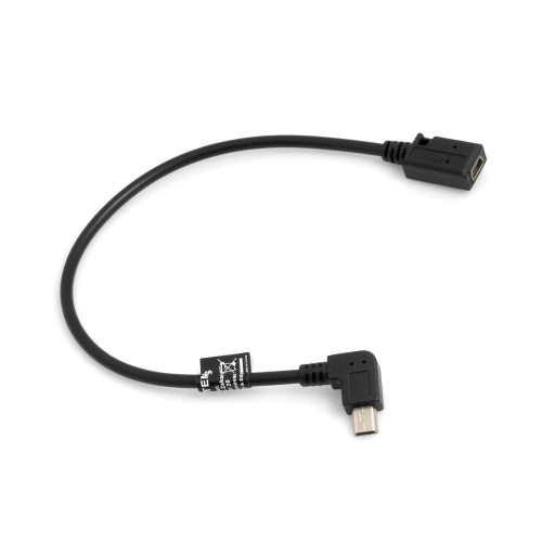 SYSTEM-S Cable Mini USB 90° ángulo recto macho a mini USB hembra cable de datos cable de carga 27 cm