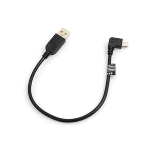 SYSTEM-S Micro USB Kabel 90° grad rechts gewinkelt Winkelstecker Datenkabel Ladekabel ca. 27 cm