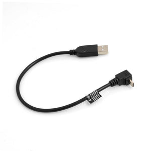 SYSTEM-S Micro USB 90° upward angled angle cable adapter data cable charging cable 27 cm