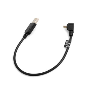 Câble micro USB SYSTEM-S Adaptateur d'angle coudé à 90° vers le bas Câble de données Câble de chargement 27 cm