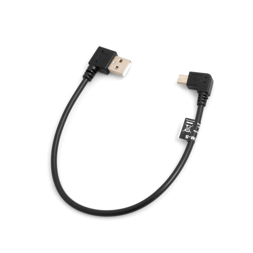 SYSTEM-S Micro USB Kabel 90° grad links gewinkelt Winkelstecker zu USB 2.0 Typ A (male) 90° Grad links gewinkelt Datenkabel Ladekabel ca. 27 cm