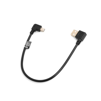 SYSTEM-S Mini USB Kabel 90° Grad rechts gewinkelt Winkelstecker auf USB Typ A (male) links gewinkelt Datenkabel Ladekabel 26 cm