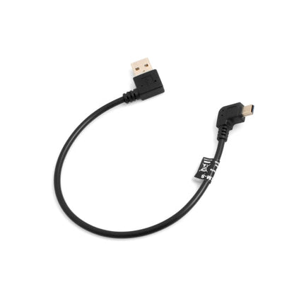 SYSTEM-S Mini USB Kabel 90° Rechts gewinkelt Winkelstecker auf USB Typ A (male) 90° rechts gewinkelt Datenkabel Ladekabel 26 cm