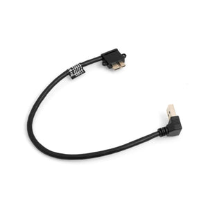 Cable micro USB 3.0 ángulo de 90° grados en ángulo recto a USB tipo A 3.0 adaptador en ángulo hacia arriba cable de datos y cable de carga 27 cm