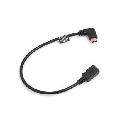 SYSTEM-S USB 3.1 Typ C Kabel (male) 90° Grad gewinkelt zu Micro USB 2.0 Buchse Datenkabel Ladekabel Adapter Verlängerung (ca. 27 cm)