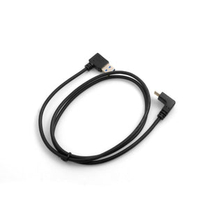 SYSTEM-S USB 3.1 Typ C Kabel aufwärts und abwärts gewinkelt Winkel zu USB 3.0 Typ A 90° rechts gewinkelt Adapter Datenkabel Ladekabel 98 cm