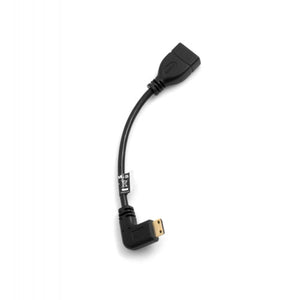 SYSTEM-S Mini HDMI Stecker 90° grad rechts gewinkelt auf Standard HDMI Buchse Eingang Kabel 16 cm