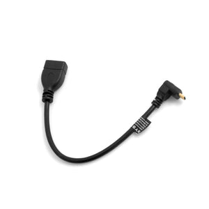 Micro HDMI 1.4 maschio verso l'alto maschio angolato di 90° verso ingresso HDMI femmina cavo da 22 cm