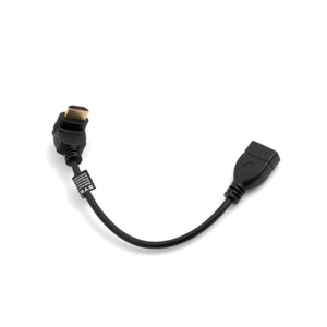 SYSTEM-S HDMI 1.4 Stecker abwärts Winkel Winkelstecker 90° Gewinkelt zu HDMI Eingang Buchse Kabel 22 cm