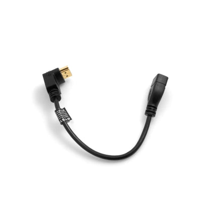 SYSTEM-S Spina maschio HDMI verso l'alto con angolo di 90° verso la presa di ingresso HDMI, cavo da 22 cm