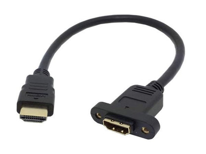 SYSTEM-S HDMI Stecker zu HDMI Eingang Panel Mount Adapter Kabel Verlängerungskabel 35cm