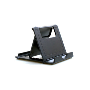SYSTEM-S Universal stand holder folding stand tablet table holder 6 levels tilt adjustable 60-75° for tablet PC smartphone and other devices in black